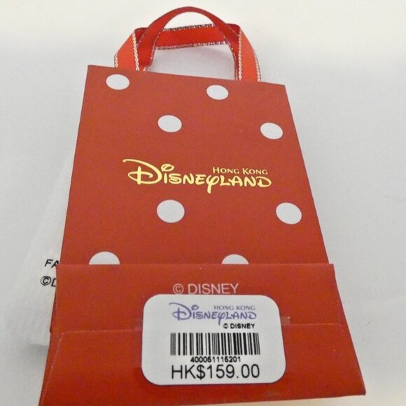 Necklace 18" Goldtone Minnie Mouse Hong Kong OOAK Rhinestone & Gift Bag NWT - Picture 2 of 6